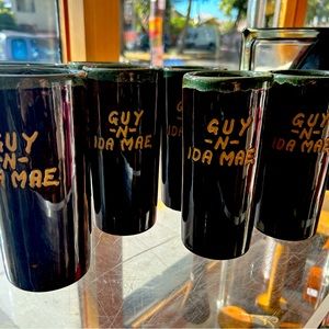 Van Briggle ceramic Tumblers, custom made for Guy and Ida Mae